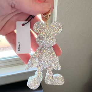 NEW! BaubleBar X Disney Mickey Mouse Bag Charm in Iridescent Crystals